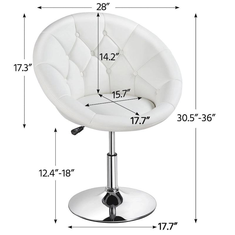 Fauteuil d'appoint Yaheetech moderne en similicuir touffeté