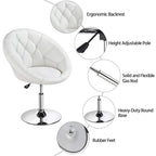 Fauteuil d'appoint Yaheetech moderne en similicuir touffeté