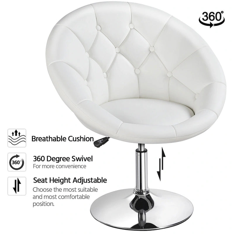 Fauteuil d'appoint Yaheetech moderne en similicuir touffeté