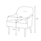 Fauteuil chenille, chaise d'appoint de style moderne avec pieds en bois, design confortable pour salon, chambre, bureau