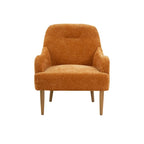 Fauteuil chenille, chaise d'appoint de style moderne avec pieds en bois, design confortable pour salon, chambre, bureau