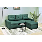  79.92 inch Convertible L-Shaped Sectional Sleeper Sofa Bed Stylish Apartment Furniture