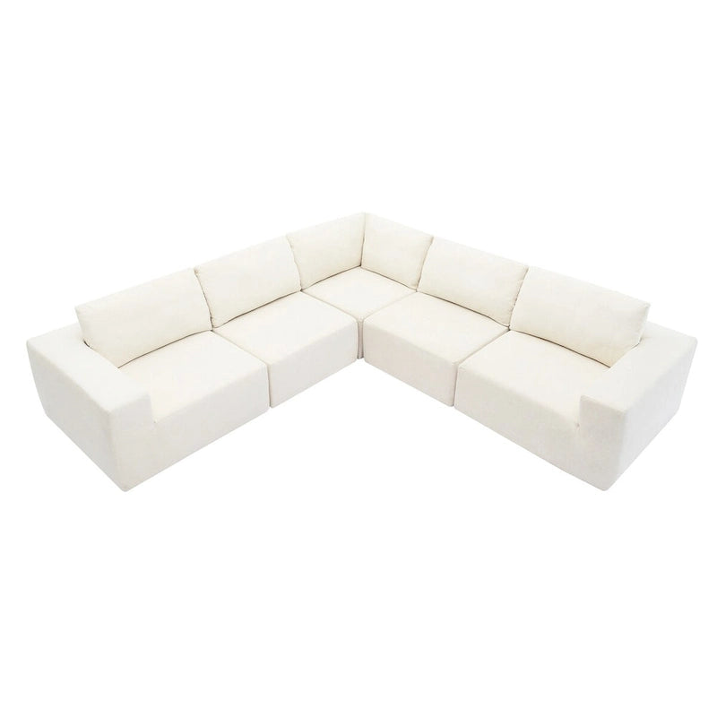 Canapé d'angle modulaire en L, ensemble de canapés de luxe, meubles d'intérieur rembourrés, canapé-lit en mousse