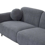 Canapé rembourré moderne avec base en métal, causeuse de luxe pour salon, réception