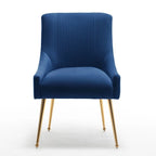 Lot de 8 chaises de salle à manger SEYNAR Modern Glam en velours, chaises capitonnées pour salon (sans table)