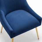 Lot de 8 chaises de salle à manger SEYNAR Modern Glam en velours, chaises capitonnées pour salon (sans table)