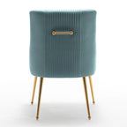 Lot de 8 chaises de salle à manger SEYNAR Modern Glam en velours, chaises capitonnées pour salon (sans table)