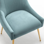 Lot de 8 chaises de salle à manger SEYNAR Modern Glam en velours, chaises capitonnées pour salon (sans table)