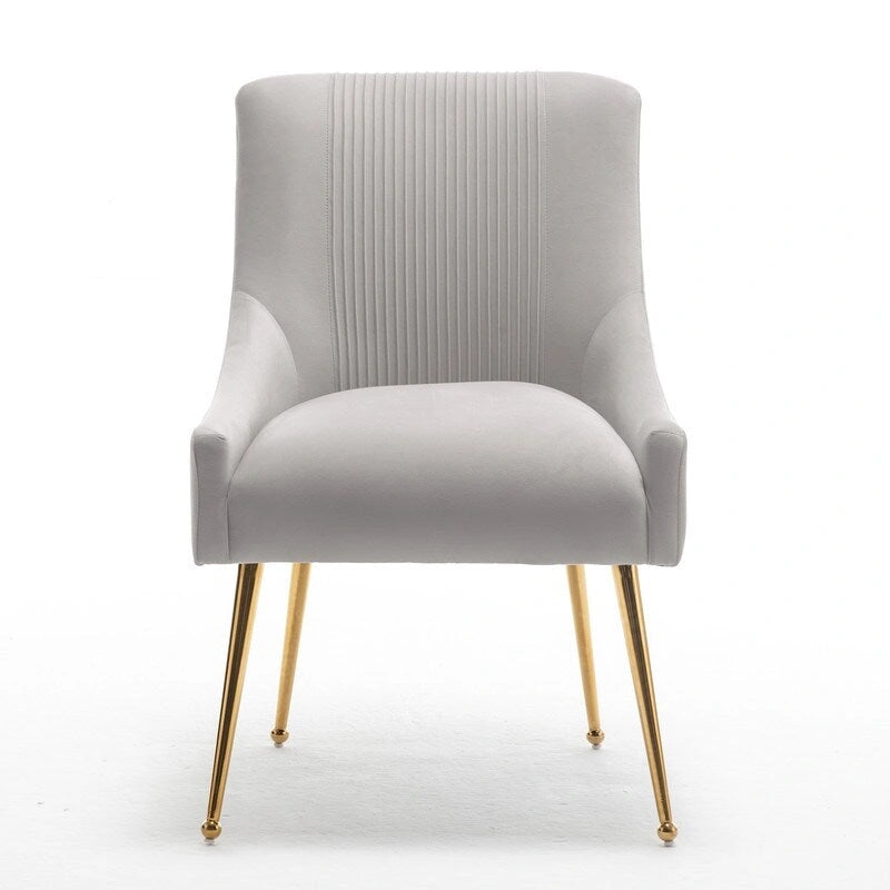 Lot de 8 chaises de salle à manger SEYNAR Modern Glam en velours, chaises capitonnées pour salon (sans table)