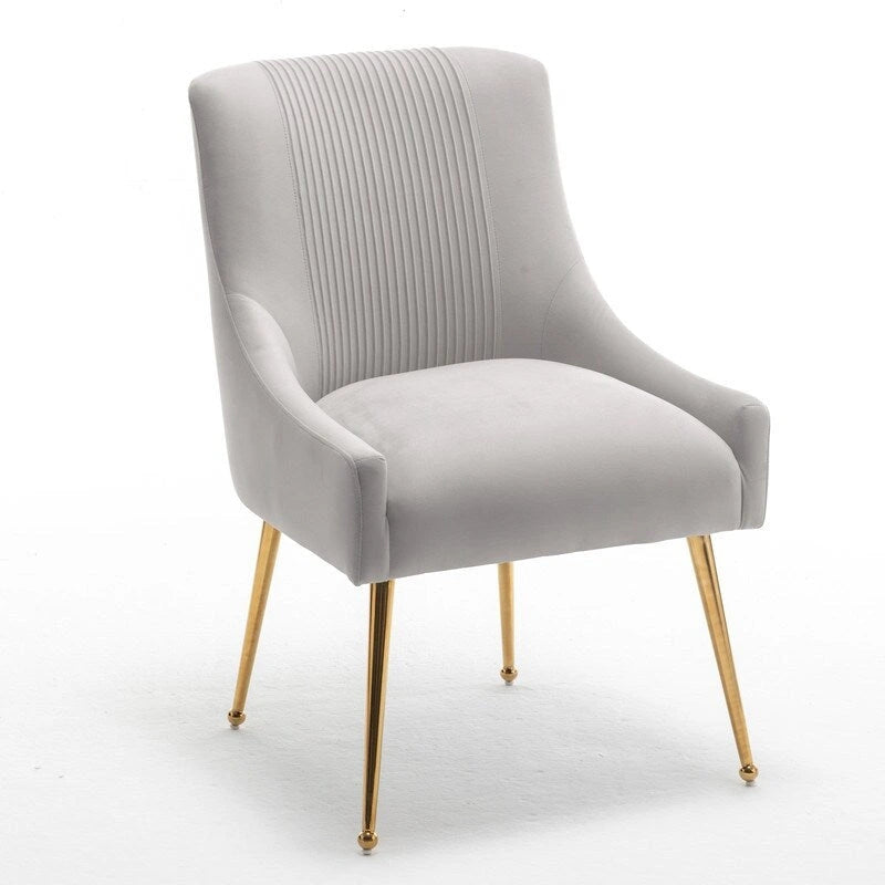 Lot de 8 chaises de salle à manger SEYNAR Modern Glam en velours, chaises capitonnées pour salon (sans table)