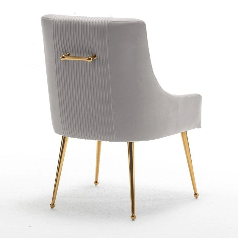 Lot de 8 chaises de salle à manger SEYNAR Modern Glam en velours, chaises capitonnées pour salon (sans table)