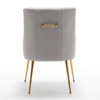 Lot de 8 chaises de salle à manger SEYNAR Modern Glam en velours, chaises capitonnées pour salon (sans table)