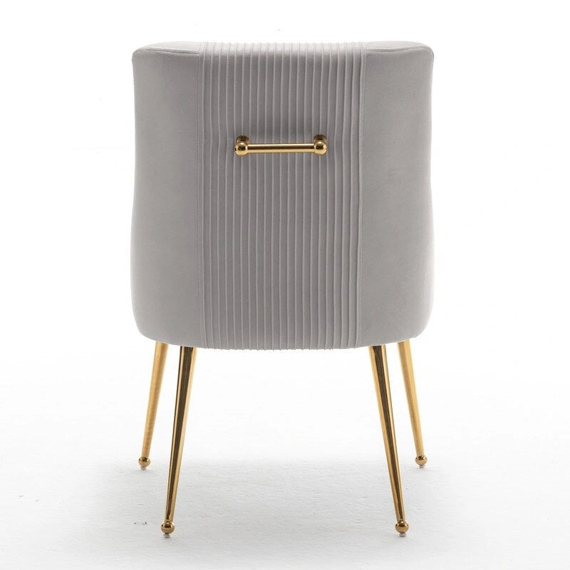 Lot de 8 chaises de salle à manger SEYNAR Modern Glam en velours, chaises capitonnées pour salon (sans table)