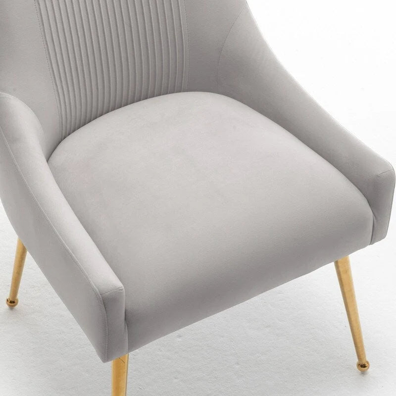Lot de 8 chaises de salle à manger SEYNAR Modern Glam en velours, chaises capitonnées pour salon (sans table)