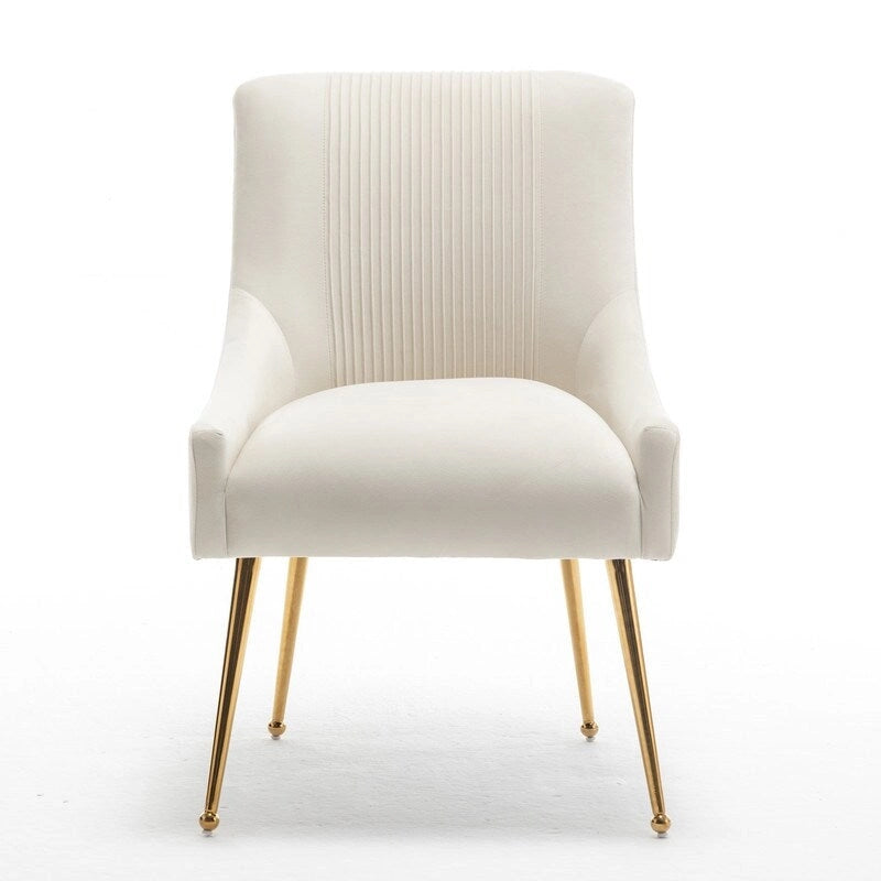 Lot de 8 chaises de salle à manger SEYNAR Modern Glam en velours, chaises capitonnées pour salon (sans table)