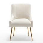 Lot de 8 chaises de salle à manger SEYNAR Modern Glam en velours, chaises capitonnées pour salon (sans table)