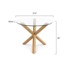 Table à manger ronde Kennedy de 37,4 pouces