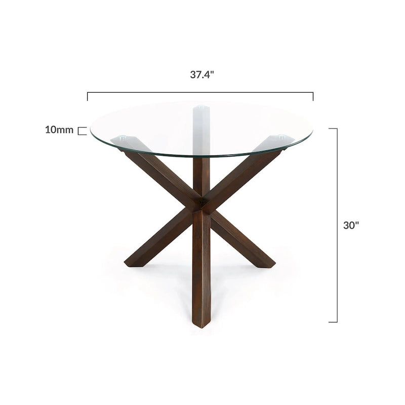 Table à manger ronde Kennedy de 37,4 pouces