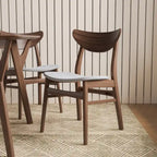 Chaises de salle à manger Beck mi-siècle en noyer rembourrées (Lot de 2)
