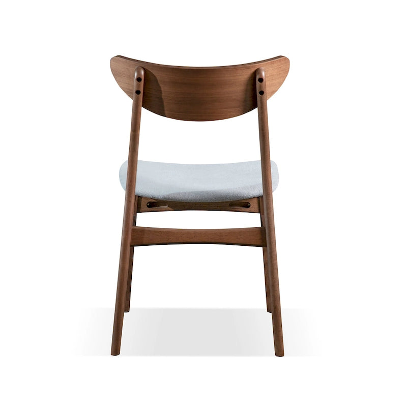 Chaises de salle à manger Beck mi-siècle en noyer rembourrées (Lot de 2)