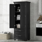 Meuble de rangement haut indépendant avec 2 tiroirs et 2 portes pour salle de bain/bureau