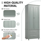 Meuble de rangement haut indépendant avec 2 tiroirs et 2 portes pour salle de bain/bureau
