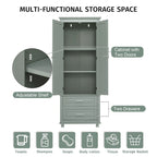 Meuble de rangement haut indépendant avec 2 tiroirs et 2 portes pour salle de bain/bureau