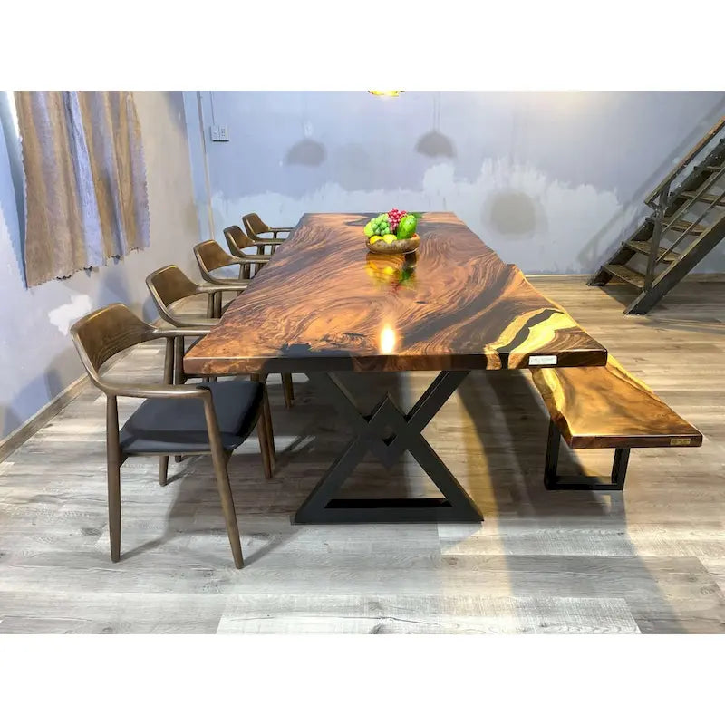 Sundaland 118 Grande Table à manger Live Edge