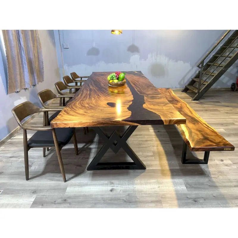Sundaland 118 Grande Table à manger Live Edge