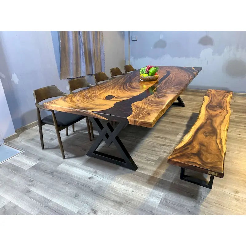 Sundaland 118 Grande Table à manger Live Edge